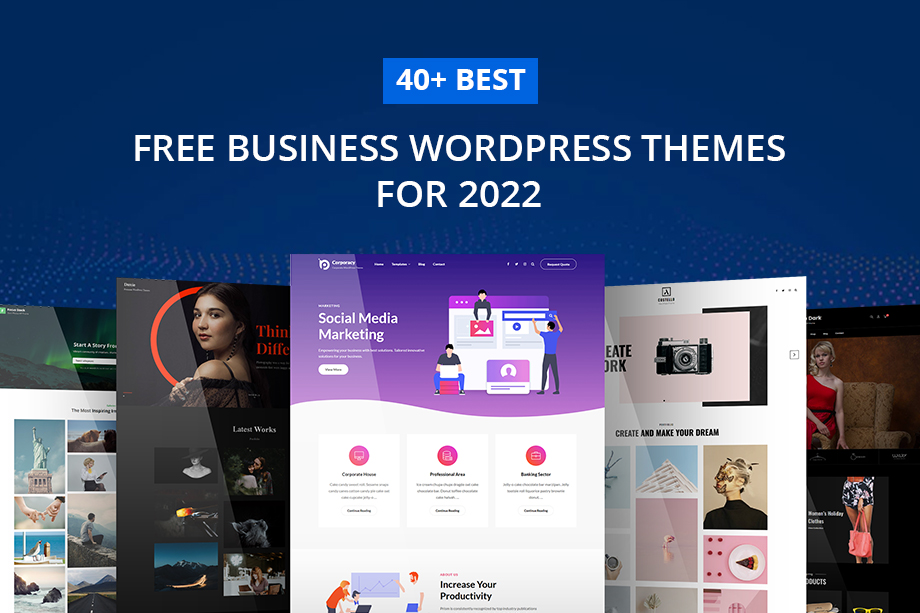 40+ Best Free Business WordPress Themes for 2023 main image