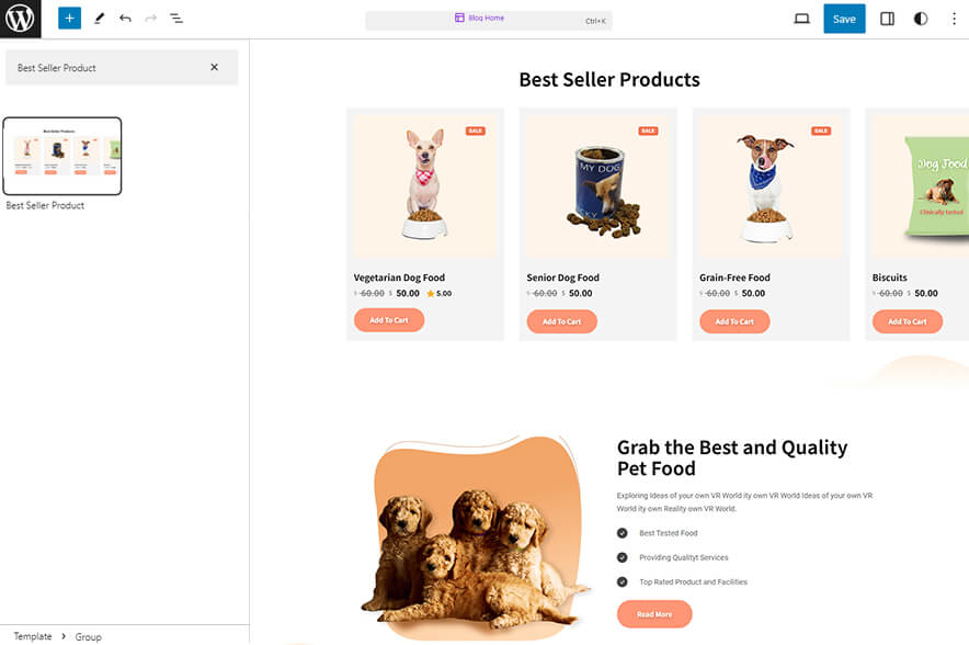 PawsCentral Pro - Pet WordPress eCommerce Block Theme Best Seller Product