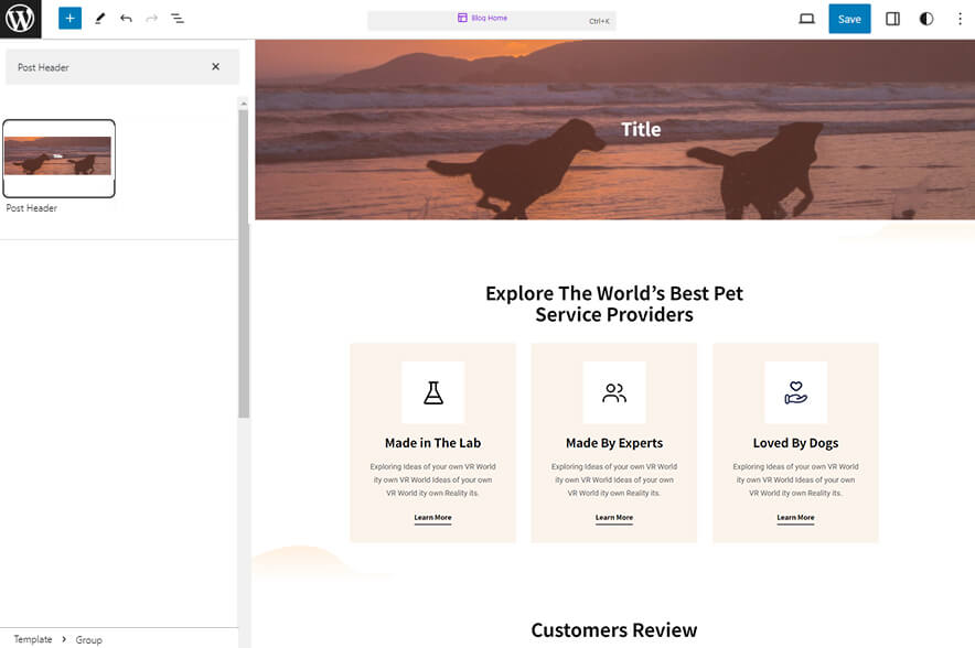 PawsCentral Pro - Post Header