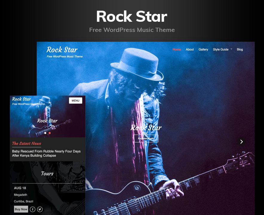 Rock Star Theme Screenshot